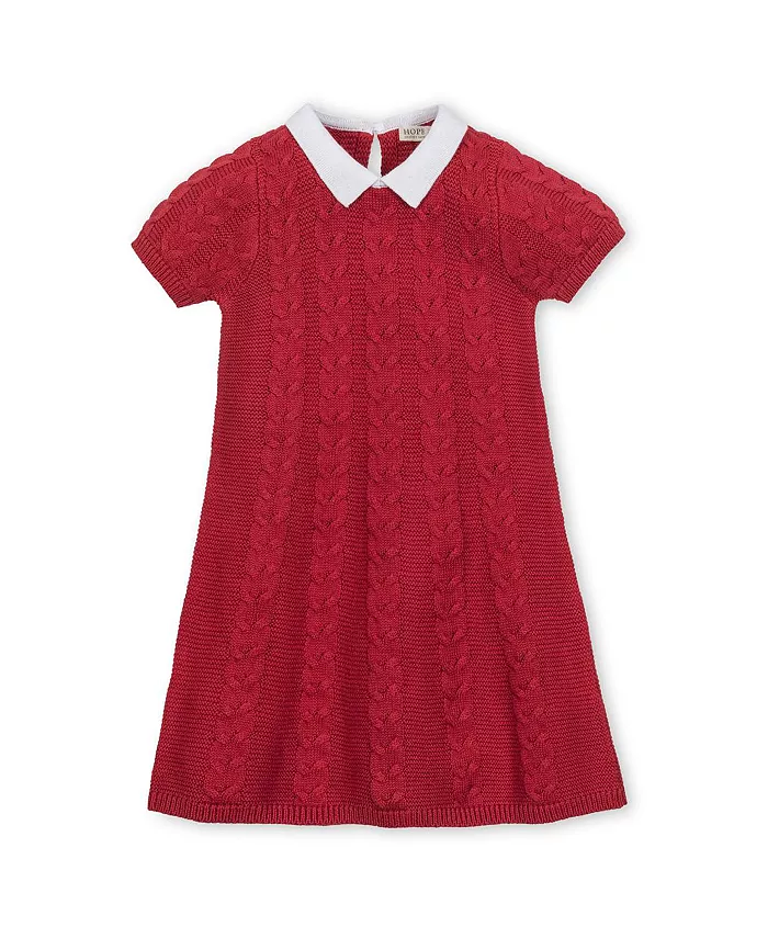 Платье-свитер с короткими рукавами и воротником из органического трикотажа для девочек-малышей Hope & Henry, красный
Платье-свитер с короткими рукавами и воротником из органического трикотажа для девочек-малышей Hope & Henry, красный