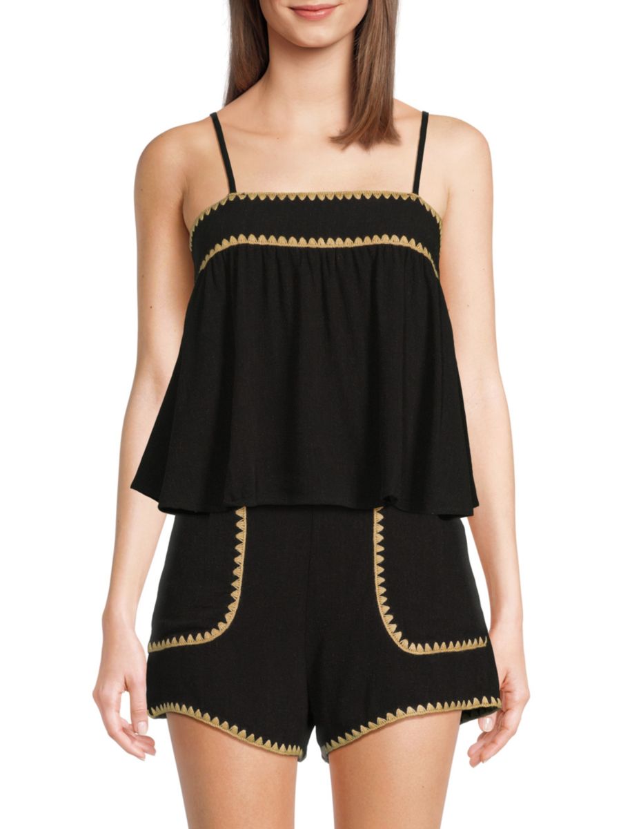 Струящаяся майка с обтачкой Vintage Havana, черный
Струящаяся майка с обтачкой Vintage Havana, черный