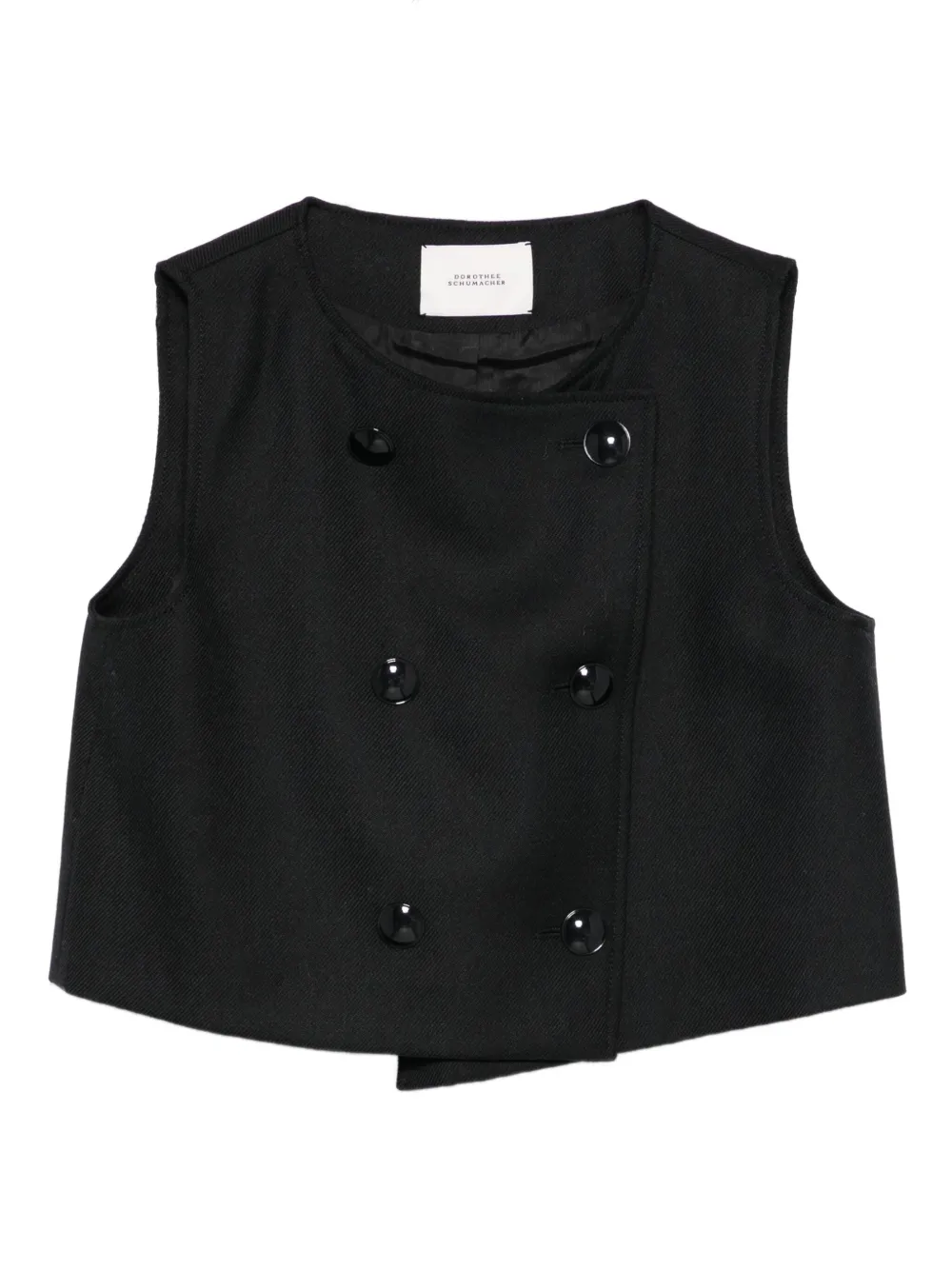 Шерстяной двубортный топ Dorothee Schumacher, черный
Шерстяной двубортный топ Dorothee Schumacher, черный