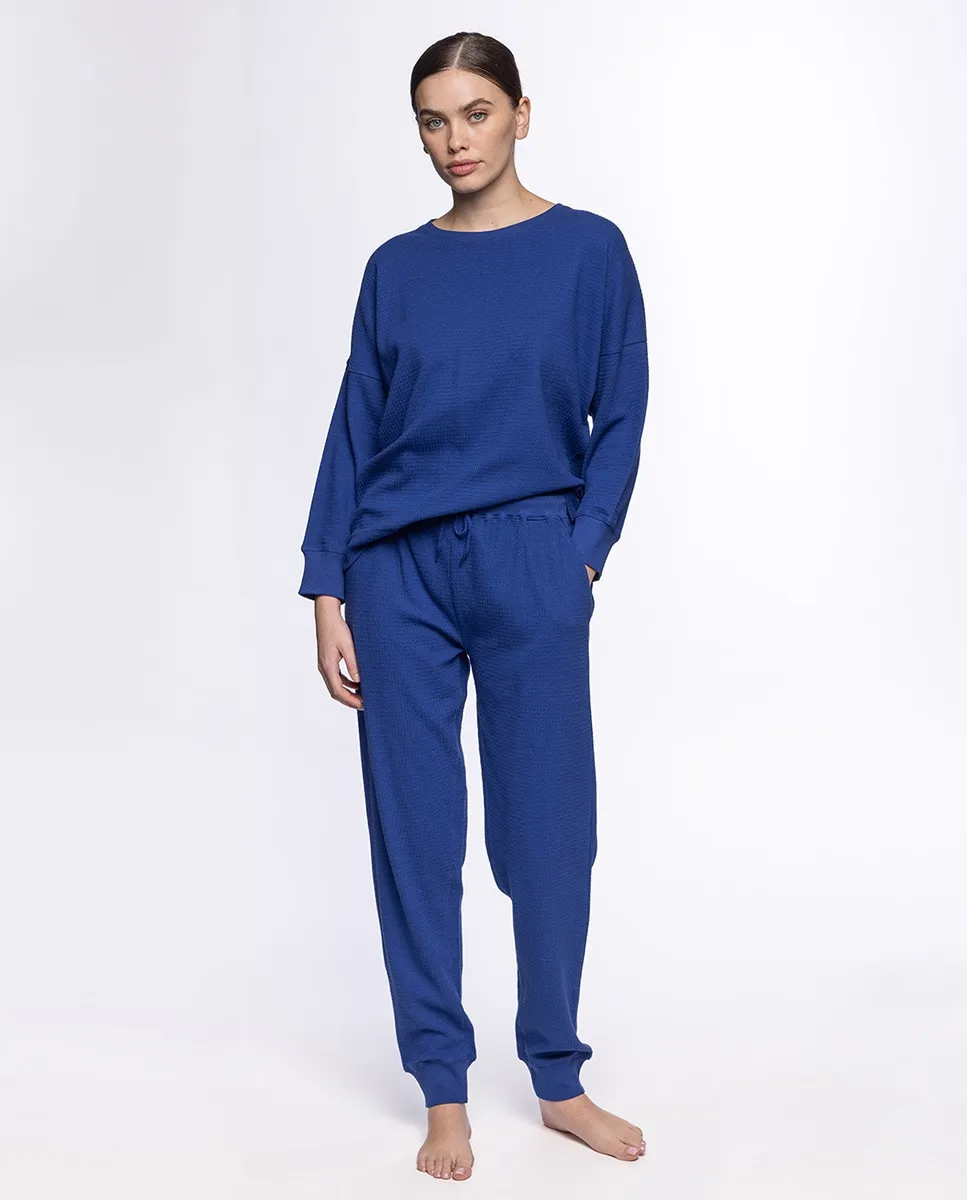 Длинная женская пижама из хлопка Punto Blanco, синий
Длинная женская пижама из хлопка Punto Blanco, синий