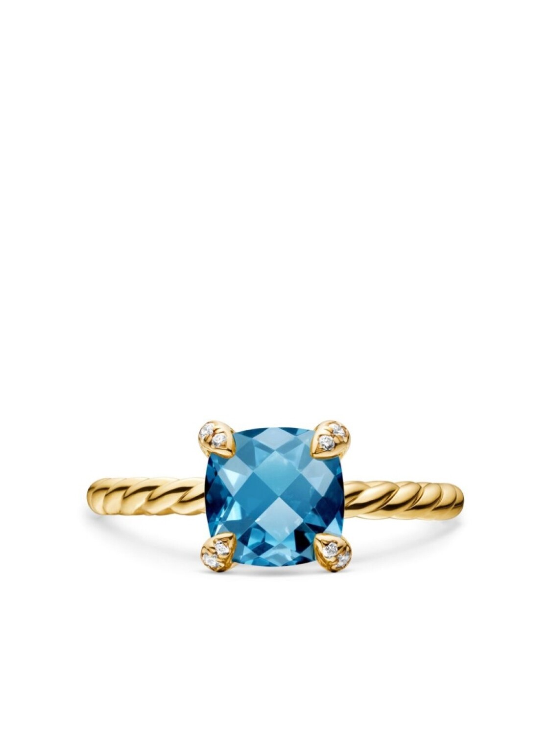 Кольцо с топазом «Шатлен» и бриллиантами из желтого золота 18 карат David Yurman, золотой
Кольцо с топазом «Шатлен» и бриллиантами из желтого золота 18 карат David Yurman, золотой