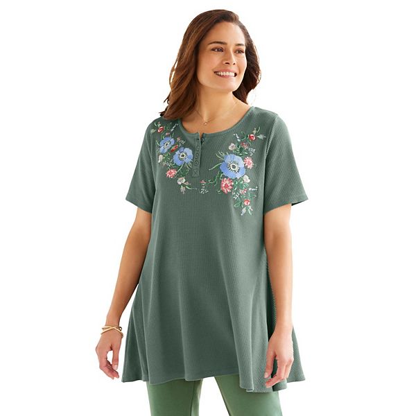 Термоблузка с вышивкой Plus size Woman Within, Pine Blooming
Термоблузка с вышивкой Plus size Woman Within, Pine Blooming