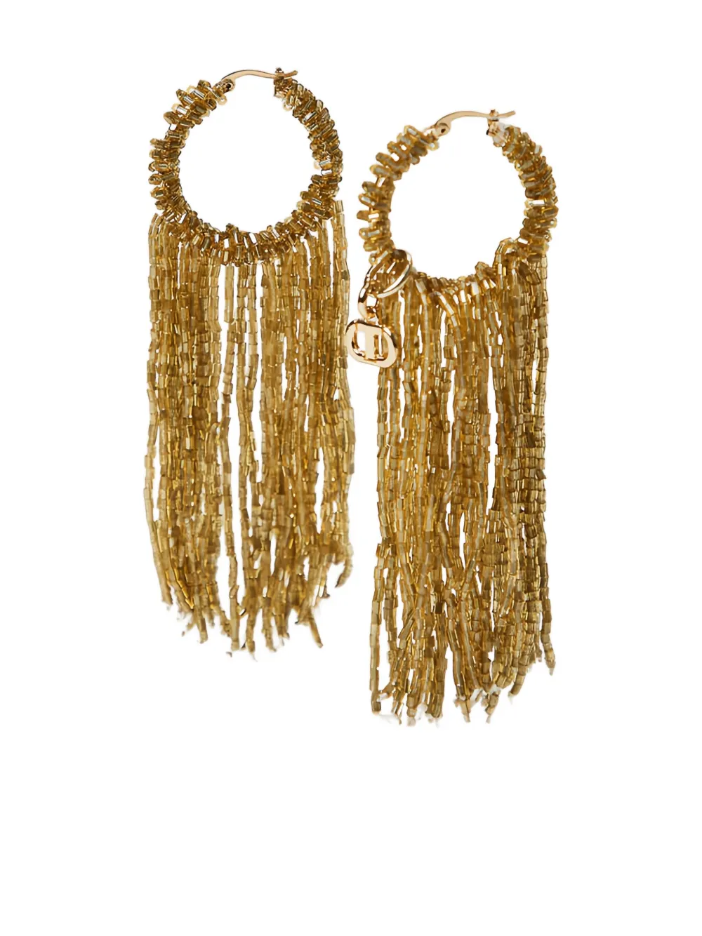 Серьги-кольца из бисера TWINSET, золотой 
Серьги-кольца из бисера TWINSET, золотой