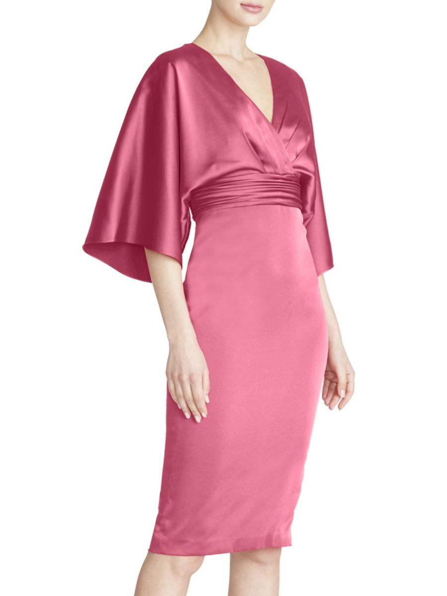 Атласное платье с рукавами Theia, цвет Camellia
Атласное платье с рукавами Theia, цвет Camellia