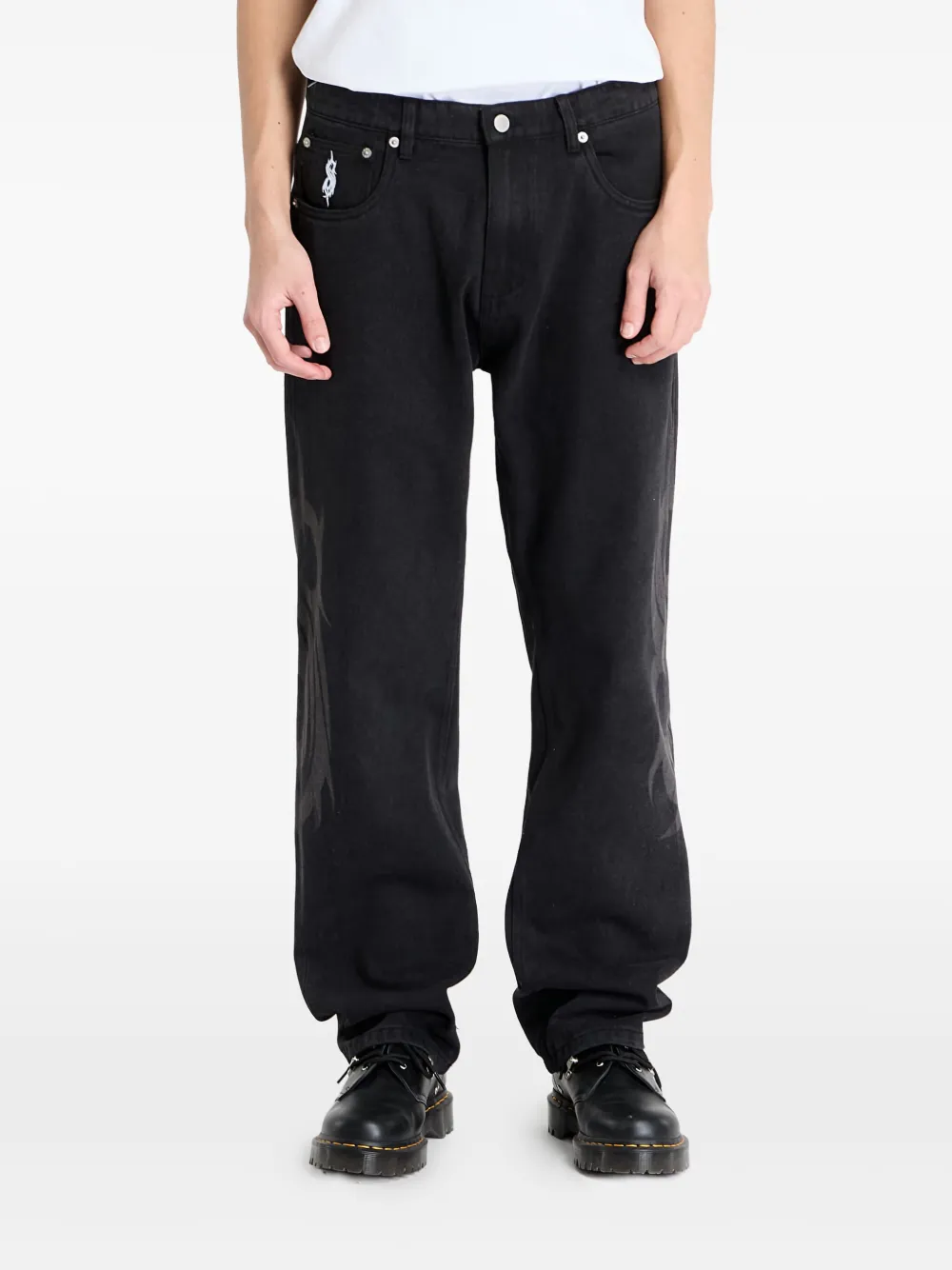 Джинсы 5-Pocket из коллаборации с Slipknot Pleasures, черный
Джинсы 5-Pocket из коллаборации с Slipknot Pleasures, черный