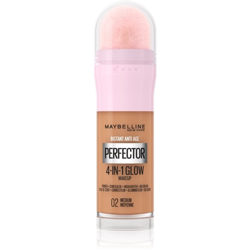 Maybelline, Instant Age Rewind Perfector 4-в-1 Glow, осветляющая основа для естественного вида, оттенок 02, средний, 20 мл
Maybelline, Instant Age Rewind Perfector 4-в-1 Glow, осветляющая основа для естественного вида, оттенок 02, средний, 20 мл