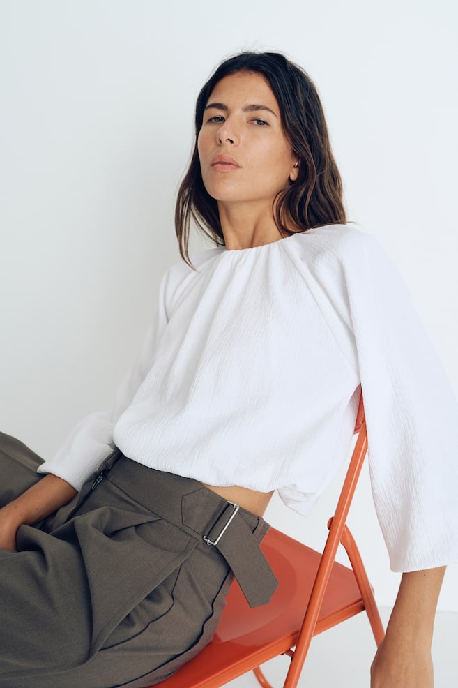 Рубашка с рукавами-фонариками H&M, белый
Рубашка с рукавами-фонариками H&M, белый