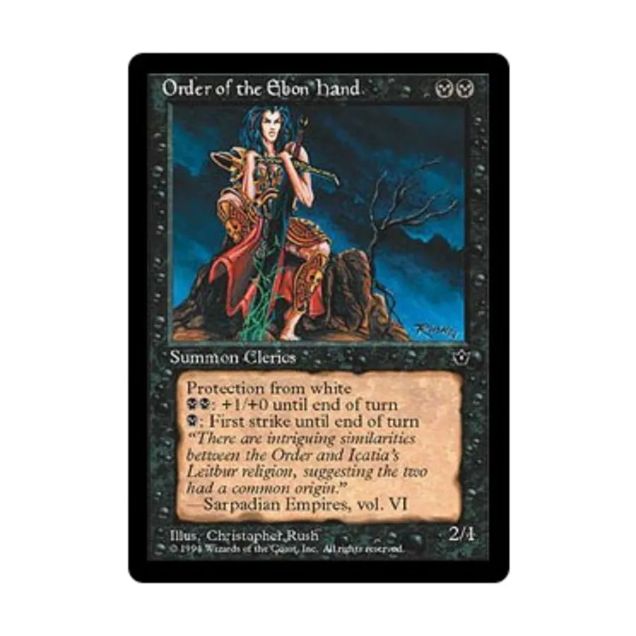 CCG Орден Эбеновой Длани - Вер. 1 (С3), MTG - Fallen Empires
CCG Орден Эбеновой Длани - Вер. 1 (С3), MTG - Fallen Empires