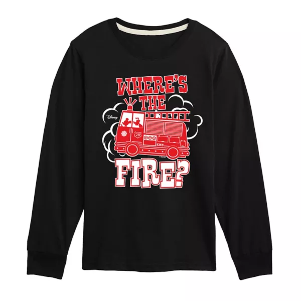 Футболка с длинным рукавом с рисунком Микки Мауса и его друзей для мальчиков 8-20 лет с надписью «Пожарная машина, где огонь» Disney, черный
Футболка с длинным рукавом с рисунком Микки Мауса и его друзей для мальчиков 8-20 лет с надписью «Пожарная машина, где огонь» Disney, черный