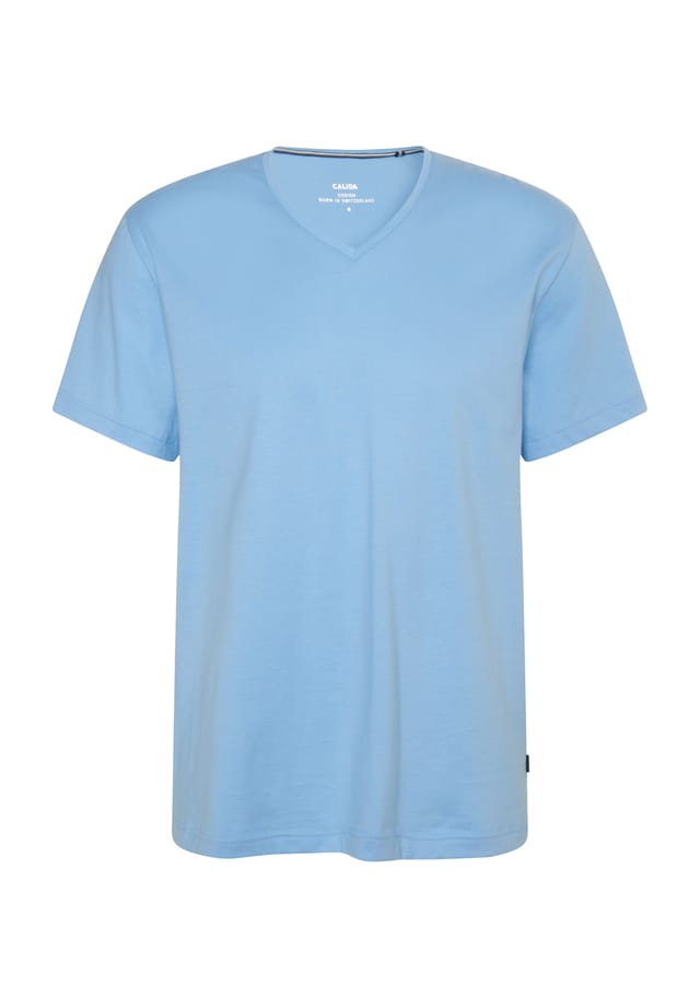 Рубашка Remix современный крой V-образный вырез Calida, синий 
Рубашка Remix современный крой V-образный вырез Calida, синий