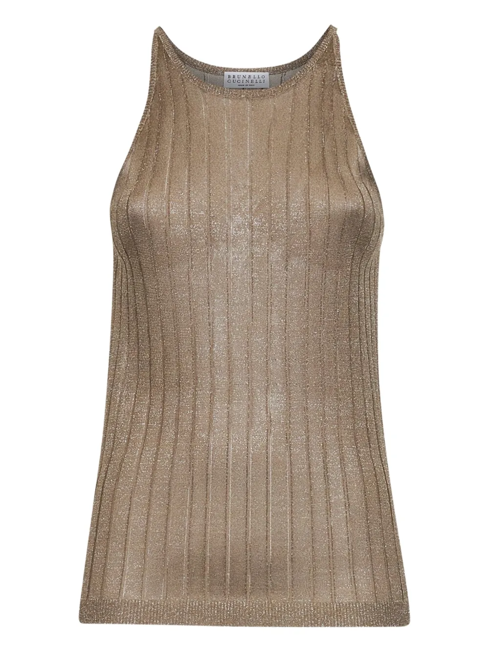 Ребристый топ с круглым вырезом Brunello Cucinelli, коричневый
Ребристый топ с круглым вырезом Brunello Cucinelli, коричневый