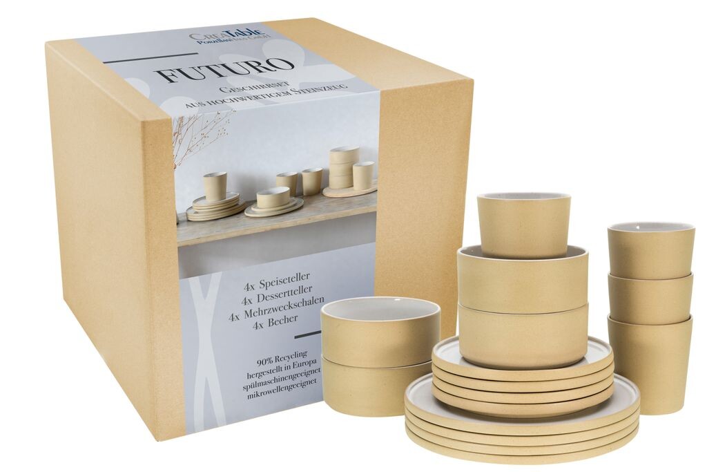 CreaTable, 21532, футуро белый песок, комбинированный сервиз, 16 предметов, керамогранит
CreaTable, 21532, футуро белый песок, комбинированный сервиз, 16 предметов, керамогранит