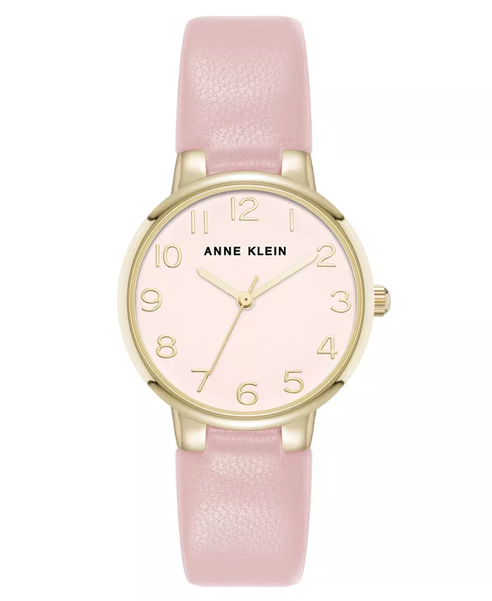 Женские часы Quartz Easy to Read с розовым кожаным ремешком и корпусом из золотистого сплава, 32.5 мм Anne Klein
Женские часы Quartz Easy to Read с розовым кожаным ремешком и корпусом из золотистого сплава, 32.5 мм Anne Klein
