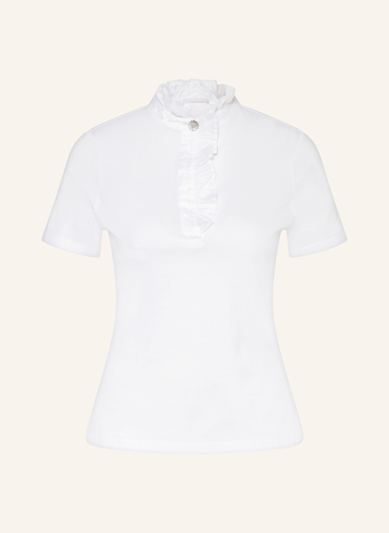 Футболка из микса материалов Rich & Royal, белый
Футболка из микса материалов Rich & Royal, белый