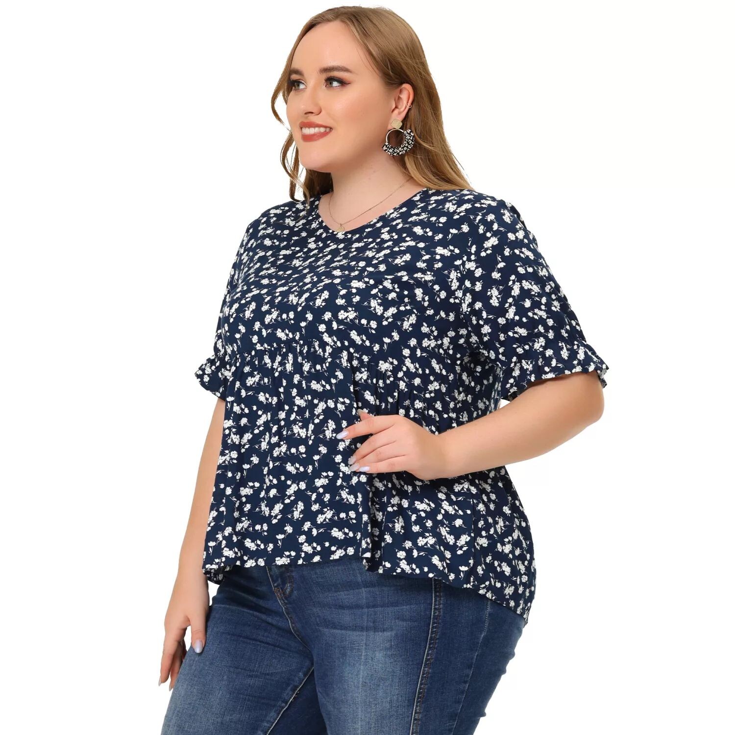 Женские летние блузки Babydoll с цветочным принтом и рюшами больших размеров Agnes Orinda, желтый
Женские летние блузки Babydoll с цветочным принтом и рюшами больших размеров Agnes Orinda, желтый