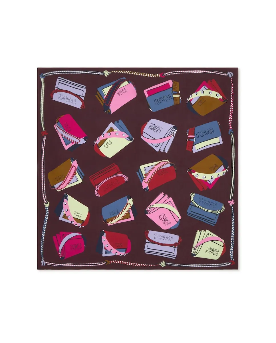 Женский квадратный платок Audree с принтом в виде сумок Tous, бордовый
Женский квадратный платок Audree с принтом в виде сумок Tous, бордовый