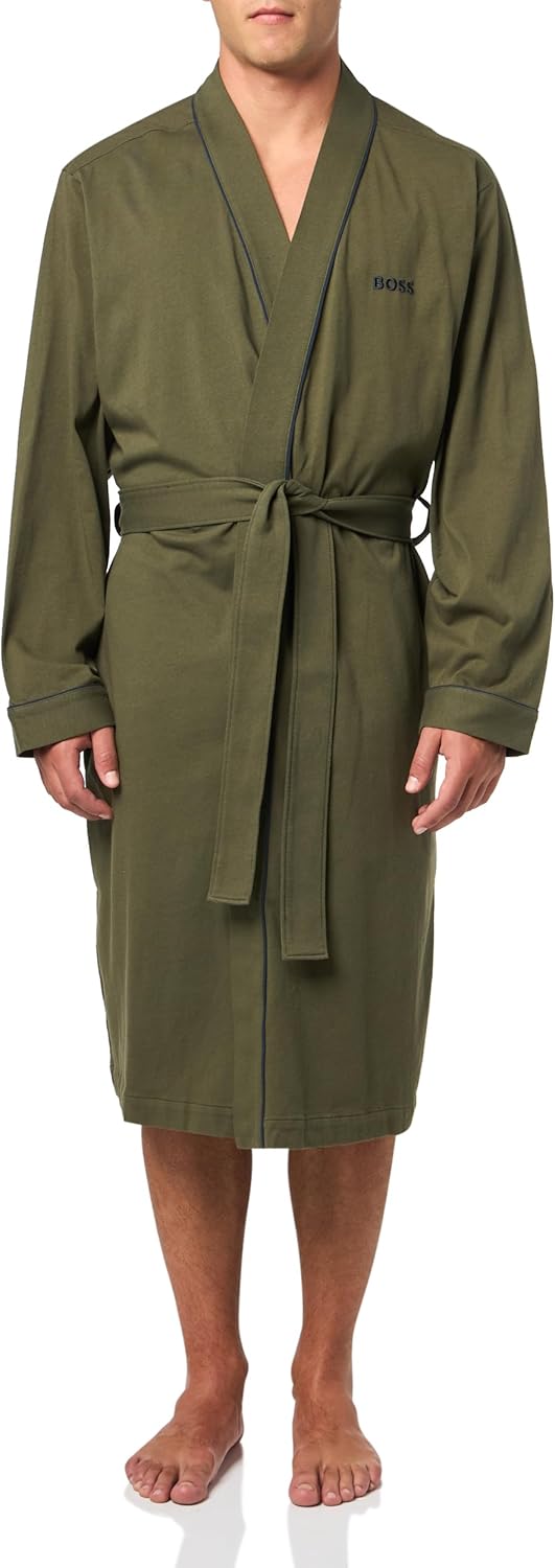 BOSS мужской хлопковый кимоно-халат, Deep Olive Green
BOSS мужской хлопковый кимоно-халат, Deep Olive Green