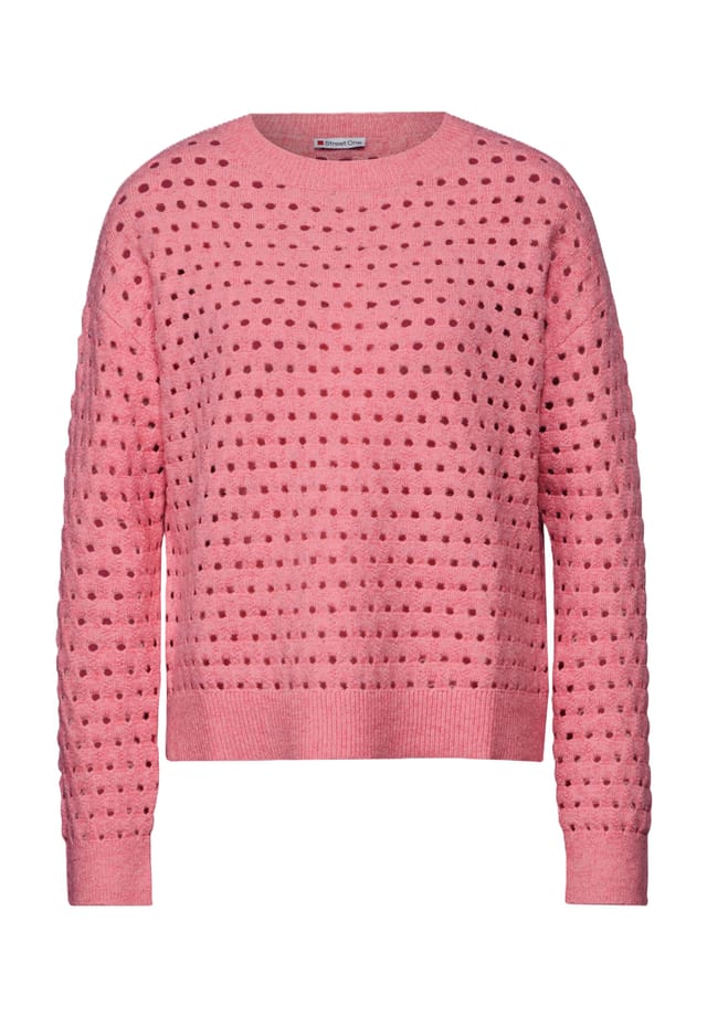 Вязаный свитер с ребристыми манжетами Street One, красный
Вязаный свитер с ребристыми манжетами Street One, красный