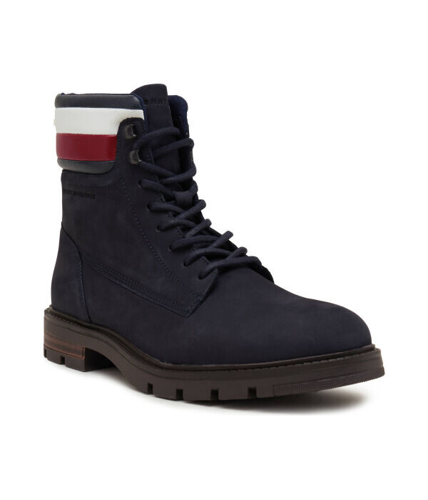 Ботинки мужские Tommy Hilfiger кожаные треккинговые, синий 
Ботинки мужские Tommy Hilfiger кожаные треккинговые, синий