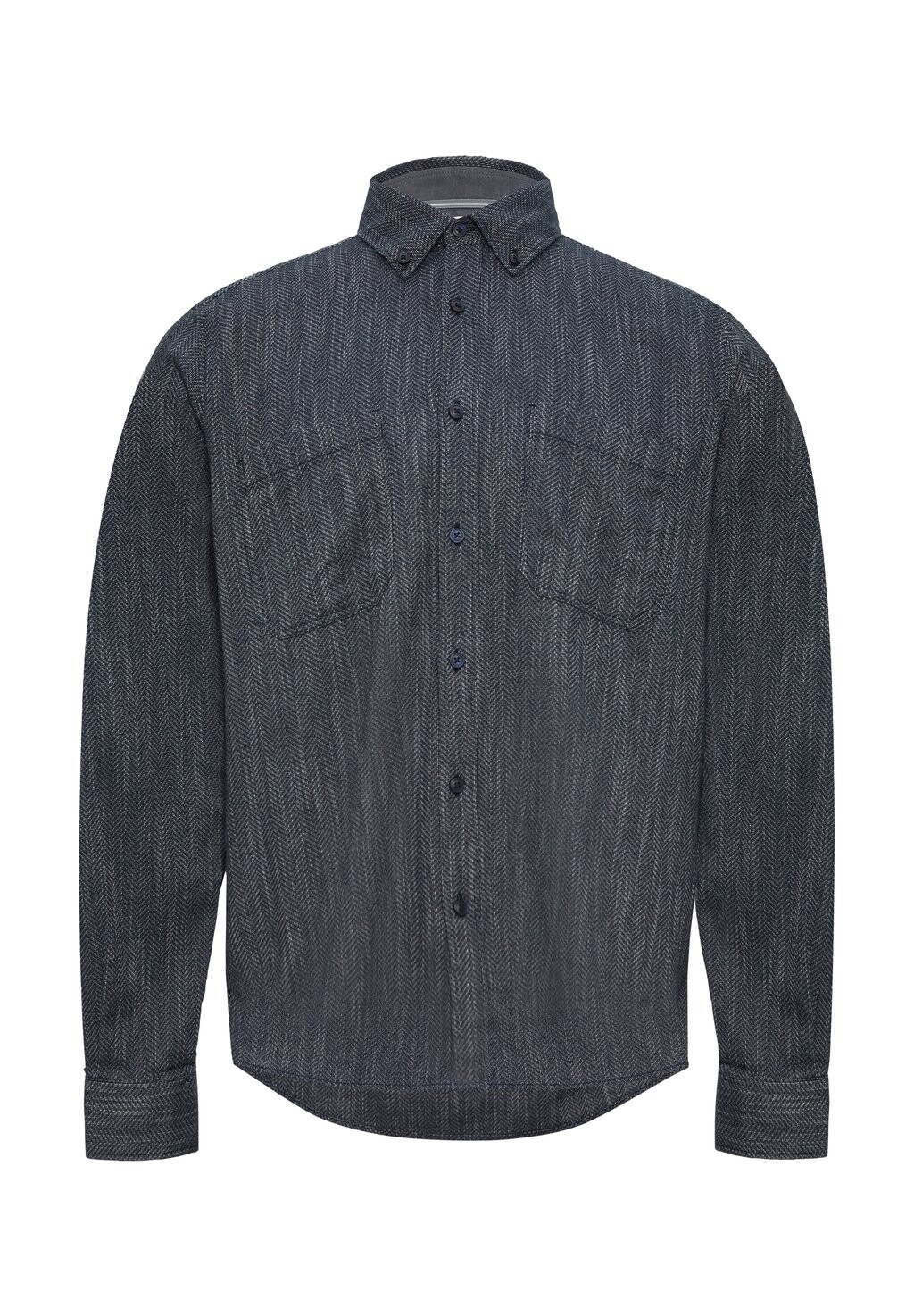 Рубашка MIT KRAGEN UND FEINEM FISCHGRATMUSTER s.Oliver, темно-синий 
Рубашка MIT KRAGEN UND FEINEM FISCHGRATMUSTER s.Oliver, темно-синий