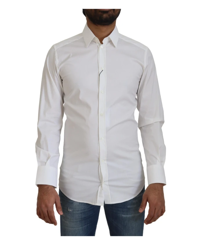 Белая приталенная рубашка Dolce & Gabbana, белый
Белая приталенная рубашка Dolce & Gabbana, белый