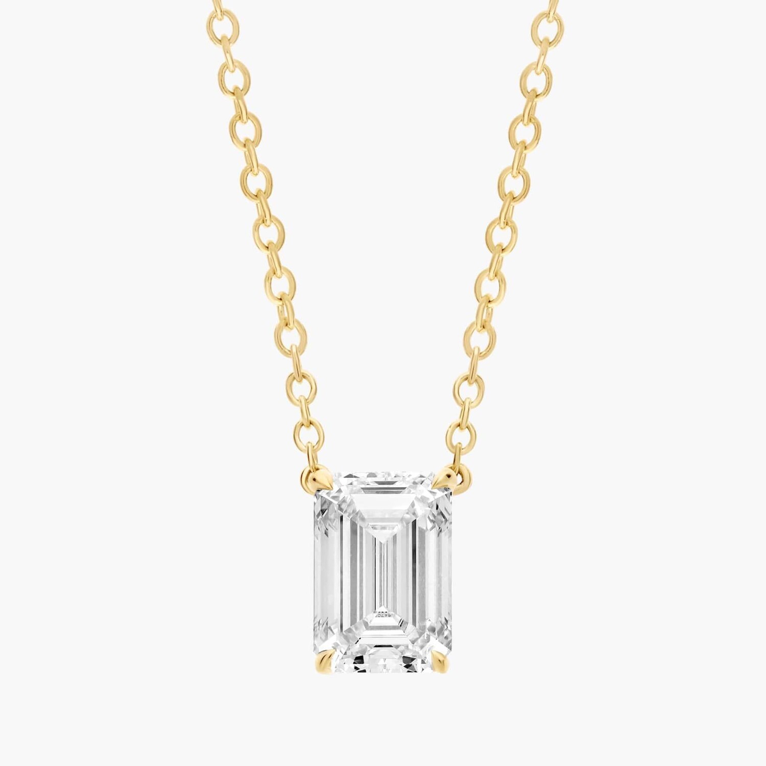 Подвеска с выращенным в лаборатории бриллиантом-солитером изумрудной огранки из желтого золота 14 карат (1 1/2 карата, два камня - FG / VS2-SI1) Blue Nile
Подвеска с выращенным в лаборатории бриллиантом-солитером изумрудной огранки из желтого золота 14 карат (1 1/2 карата, два камня - FG / VS2-SI1) Blue Nile