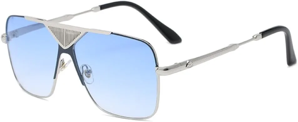 MUTYNE Модные портативные большие квадратные металлические солнцезащитные очки для мужчин и женщин, винтажные солнцезащитные очки с градиентной тонировкой, Blue 2
MUTYNE Модные портативные большие квадратные металлические солнцезащитные очки для мужчин и женщин, винтажные солнцезащитные очки с градиентной тонировкой, Blue 2