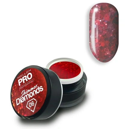 Mol Shimmer Diamonds 6 - гель голографический Mollon Pro
Mol Shimmer Diamonds 6 - гель голографический Mollon Pro