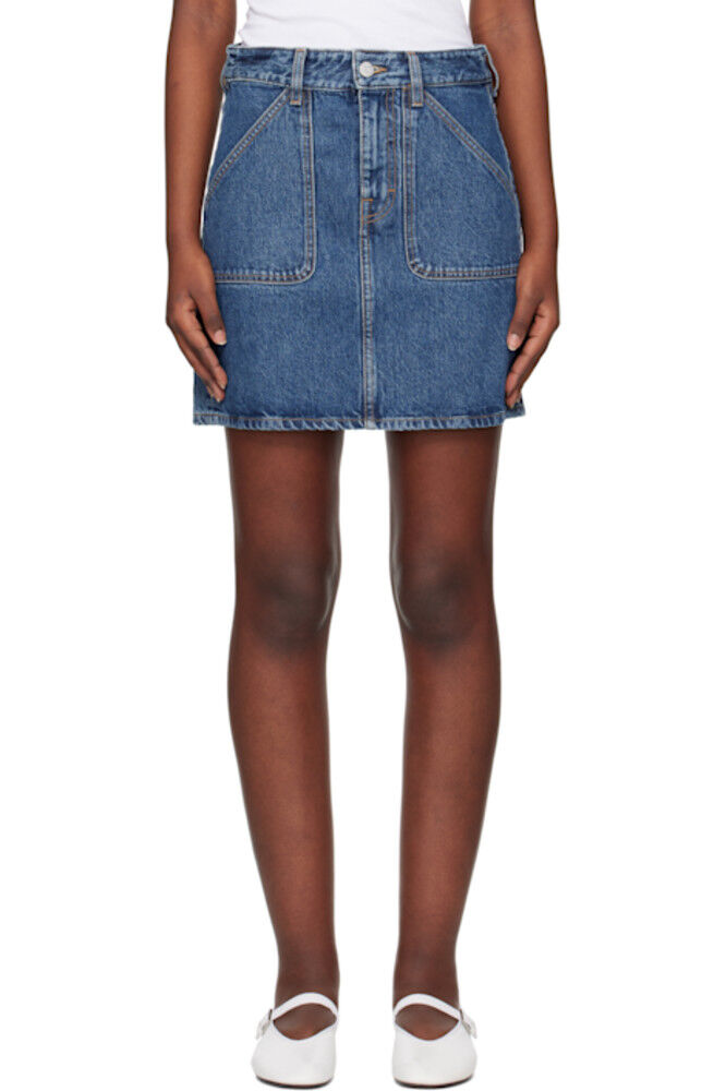 Синяя джинсовая мини-юбка с накладными карманами Filippa K
Синяя джинсовая мини-юбка с накладными карманами Filippa K
