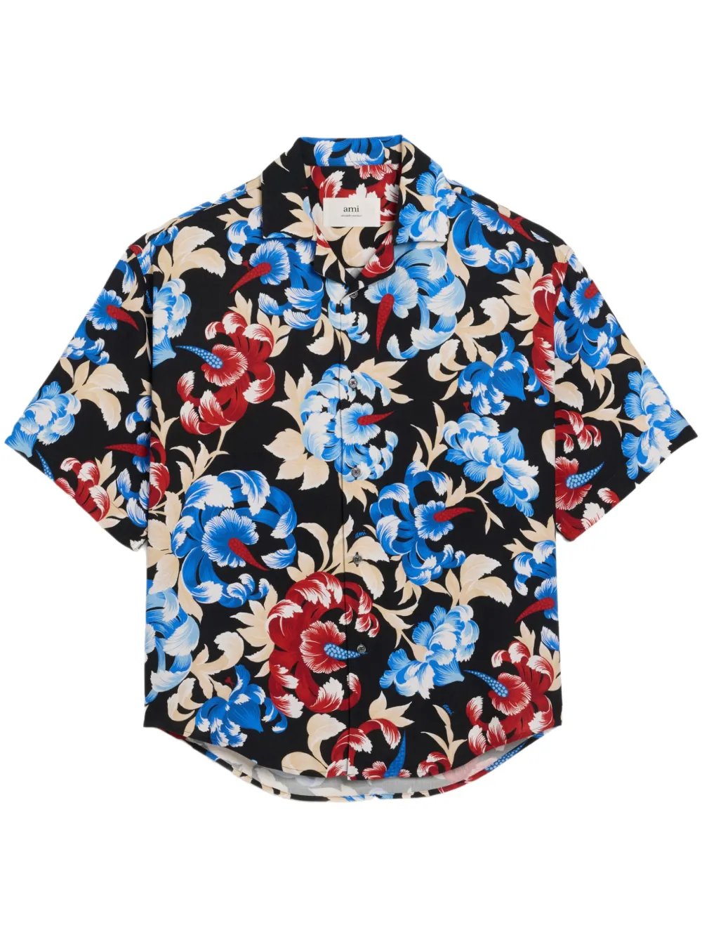 Рубашка свободного кроя с короткими рукавами AMI Paris, черный
Рубашка свободного кроя с короткими рукавами AMI Paris, черный