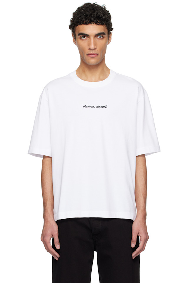 Футболка оверсайз с рукописным принтом от Maison Kitsuné Maison Kitsuné, белый
Футболка оверсайз с рукописным принтом от Maison Kitsuné Maison Kitsuné, белый