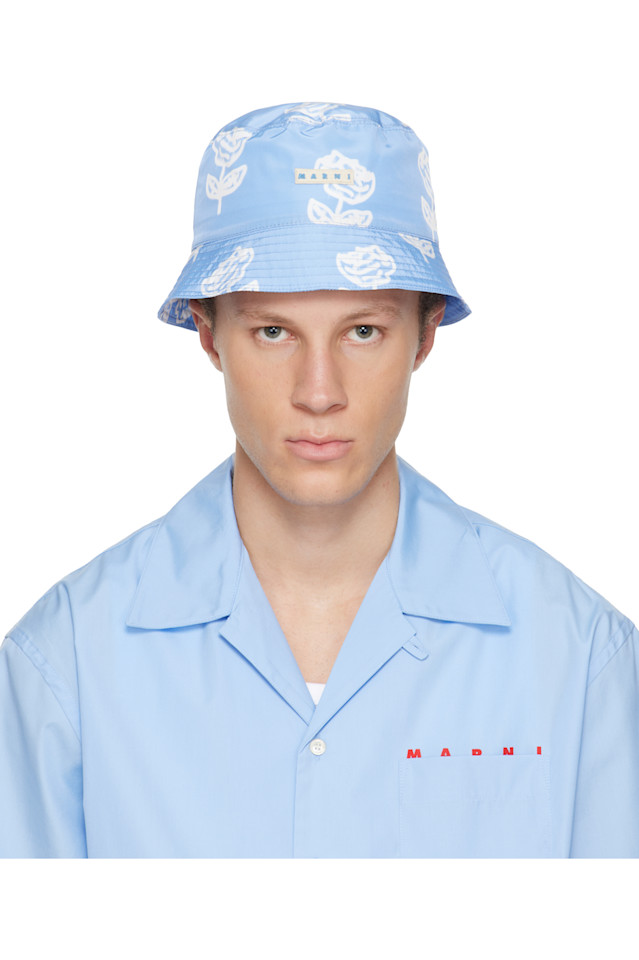 Marni Панама из тафты с принтом в виде синих роз
Marni Панама из тафты с принтом в виде синих роз