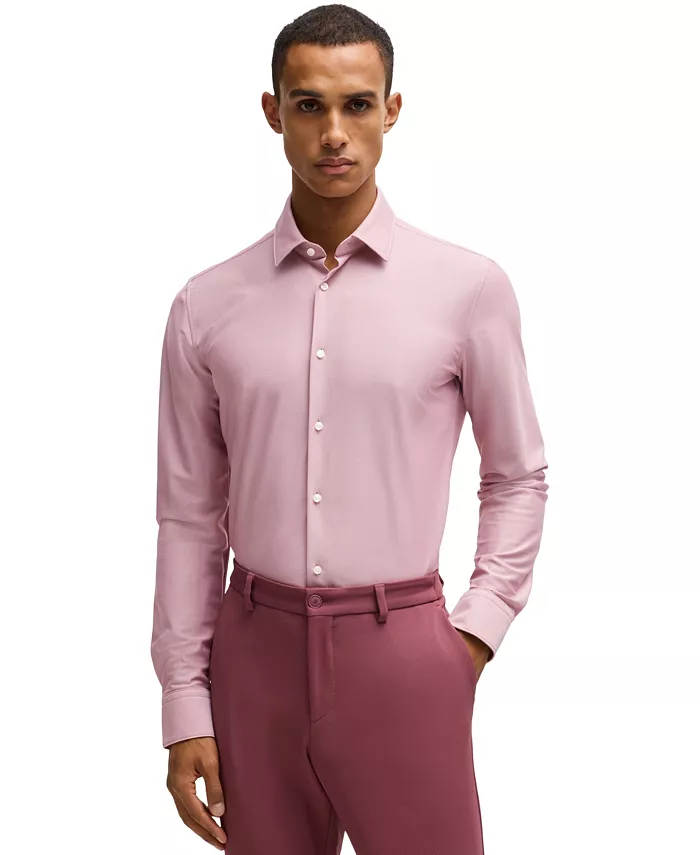 Мужская рубашка облегающего кроя для выступлений Hugo Boss, красный
Мужская рубашка облегающего кроя для выступлений Hugo Boss, красный