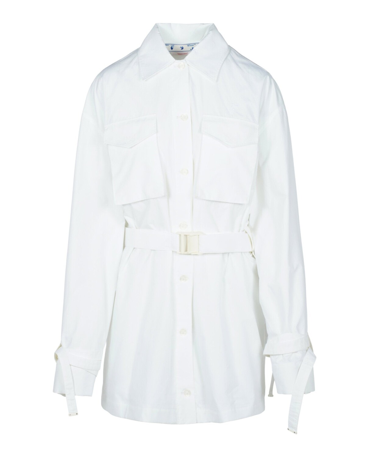 Платье-рубашка карго из поплина Off-White, белый
Платье-рубашка карго из поплина Off-White, белый