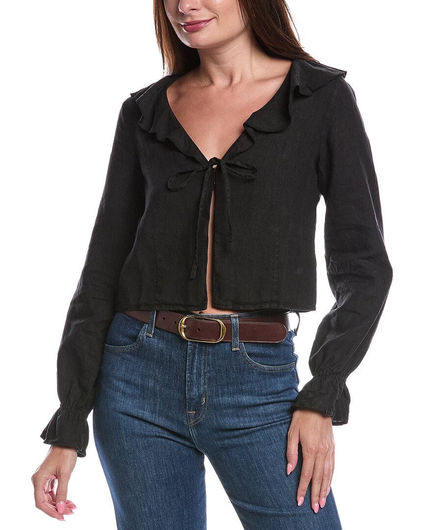 Льняной топ с завязками спереди и оборками Nation LTD Camila, черный
Льняной топ с завязками спереди и оборками Nation LTD Camila, черный