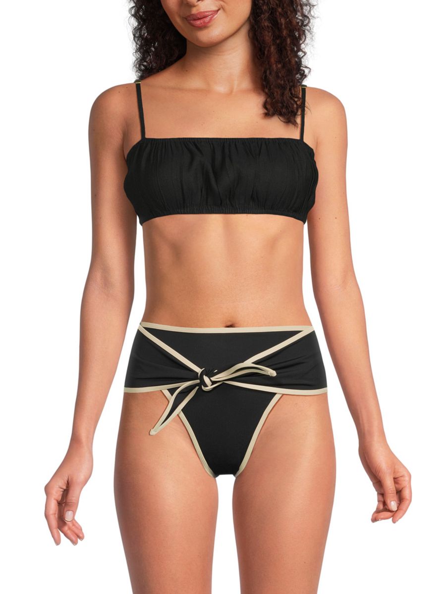 Верх бикини с люверсами WeWoreWhat, черный
Верх бикини с люверсами WeWoreWhat, черный