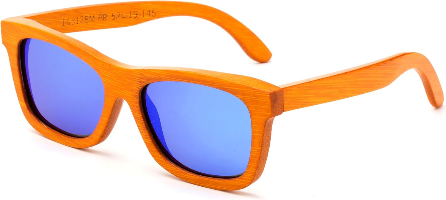 Солнцезащитные очки "Vittata" ручной работы из натурального бамбука с антибликовым поляризационным покрытием и деревянными пружинными шарнирами Newbee Fashion Sunglasses, Dark Bamboo Blue
Солнцезащитные очки "Vittata" ручной работы из натурального бамбука с антибликовым поляризационным покрытием и деревянными пружинными шарнирами Newbee Fashion Sunglasses, Dark Bamboo Blue