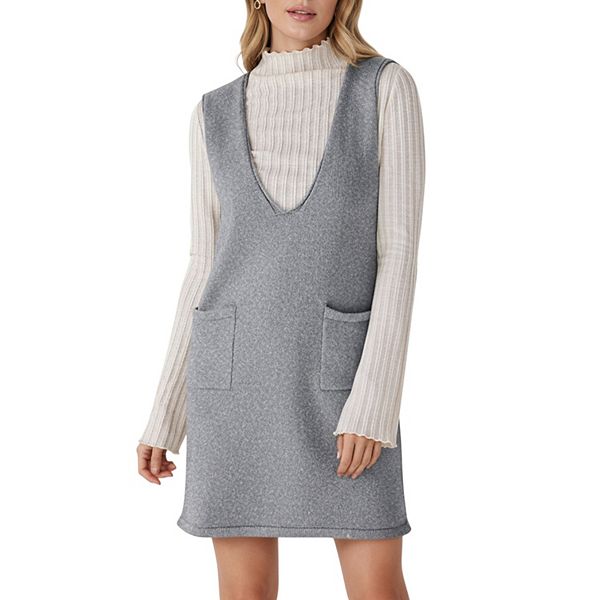 Женское платье-трапеция без рукавов с v-образным вырезом и накладными карманами Anna-Kaci, Gray
Женское платье-трапеция без рукавов с v-образным вырезом и накладными карманами Anna-Kaci, Gray