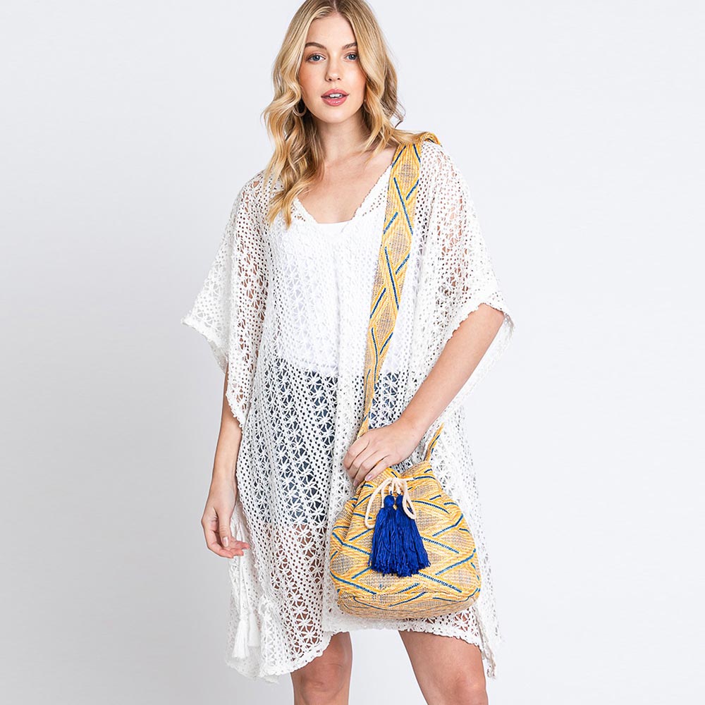 Сумка-ведро с ацтекским ремнем FASHNZFAB, Mustard
Сумка-ведро с ацтекским ремнем FASHNZFAB, Mustard