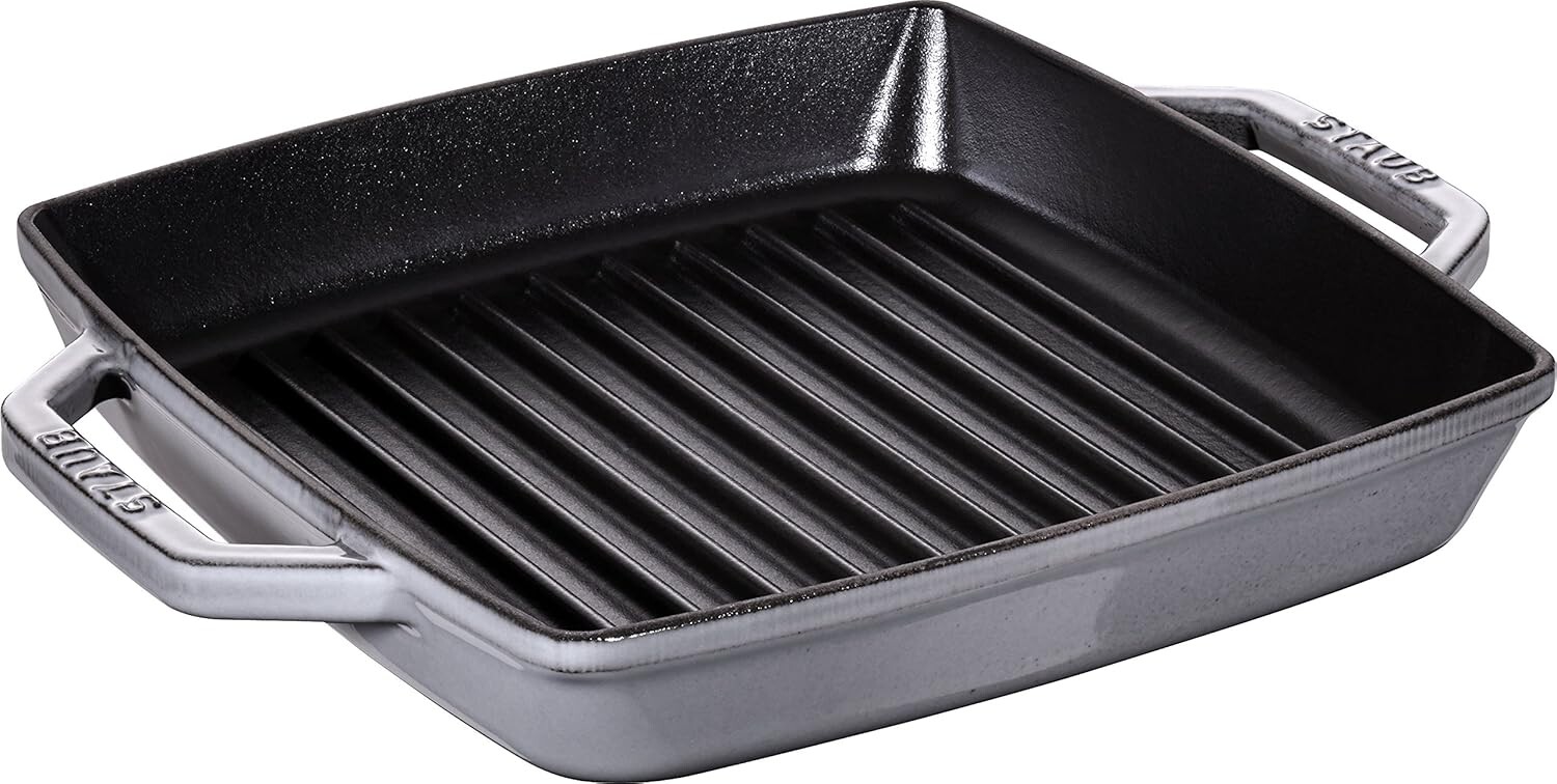Staub 40511-729 Гриль и сковорода Pure Grill Pan, квадратная, серая, 9,1 дюйма (23 см), двуручная, чугун, эмаль, совместима с индукционной индукцией, Gray
Staub 40511-729 Гриль и сковорода Pure Grill Pan, квадратная, серая, 9,1 дюйма (23 см), двуручная, чугун, эмаль, совместима с индукционной индукцией, Gray