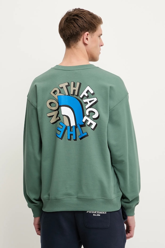 Хлопковая худи оверсайз Nuptse The North Face, зеленый
Хлопковая худи оверсайз Nuptse The North Face, зеленый