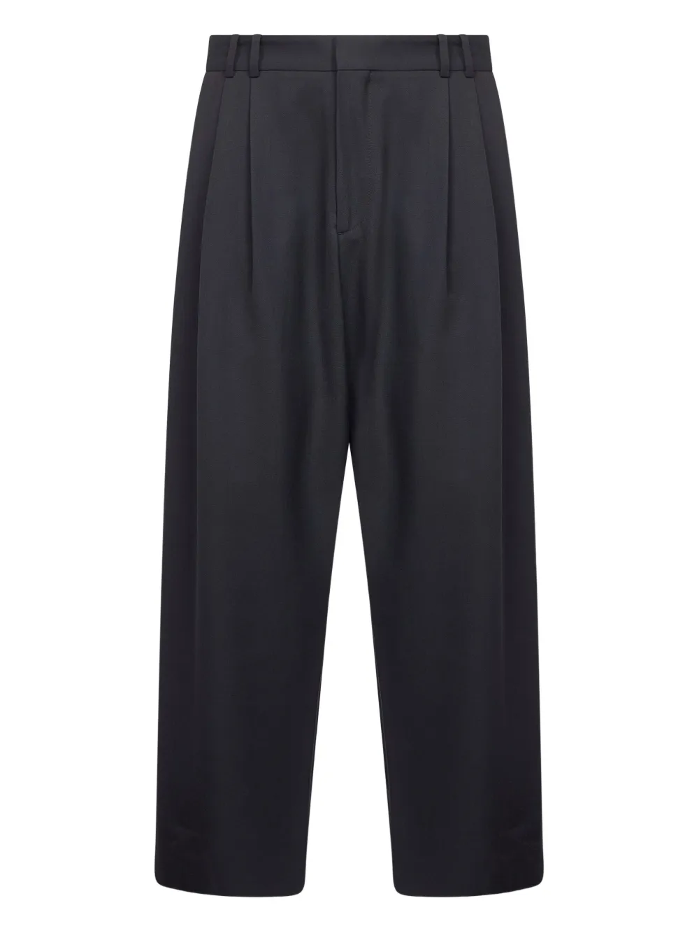 Брюки широкого кроя с двойной складкой Studio Nicholson, черный
Брюки широкого кроя с двойной складкой Studio Nicholson, черный