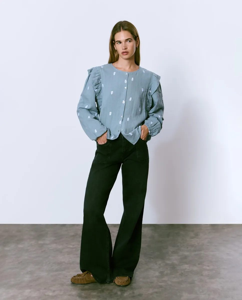 Женские кюлоты-джинсы с передними карманами Brownie, черный
Женские кюлоты-джинсы с передними карманами Brownie, черный