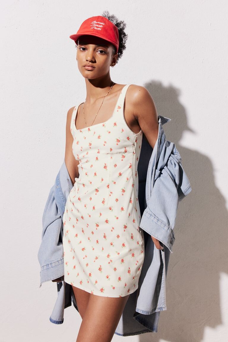 Платье из джерси с отделкой пико H&M, бежевый
Платье из джерси с отделкой пико H&M, бежевый