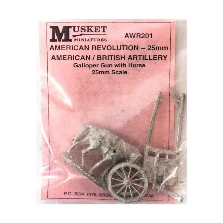 Американская/британская артиллерия (Galloper Gun), American Revolution Miniatures (25mm)
Американская/британская артиллерия (Galloper Gun), American Revolution Miniatures (25mm)