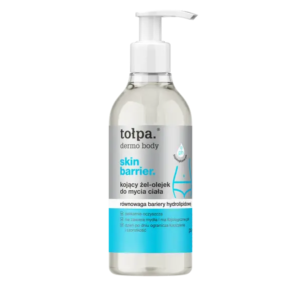 Успокаивающий гель-масло для мытья тела, 300 мл Tołpa Dermo body skin barrier
Успокаивающий гель-масло для мытья тела, 300 мл Tołpa Dermo body skin barrier