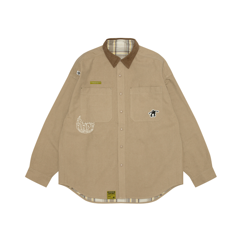 Рубашка с вышивкой логотипа A Bathing APE Aape, коричневый
Рубашка с вышивкой логотипа A Bathing APE Aape, коричневый