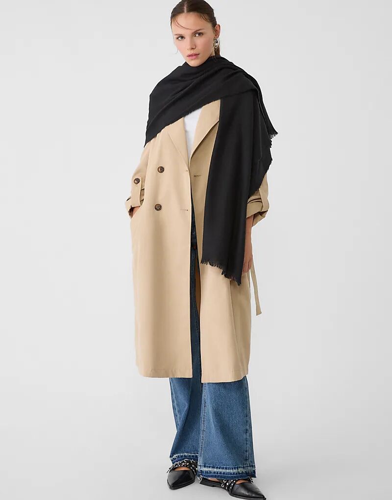 Шарф Stradivarius Basic черного цвета
Шарф Stradivarius Basic черного цвета