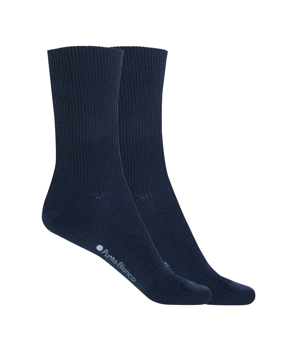 В упаковке 2 пары носков в рубчик Punto Blanco, темно-синий
В упаковке 2 пары носков в рубчик Punto Blanco, темно-синий