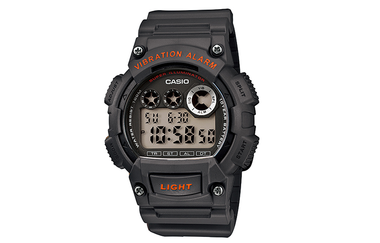 Мужские молодежные черные часы W-735H-8A CASIO 
Мужские молодежные черные часы W-735H-8A CASIO